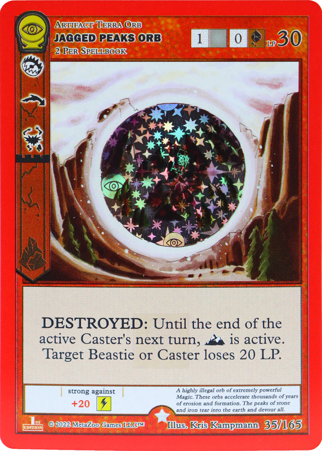 Jagged Peaks Orb 35/165 - MetaZoo Seance