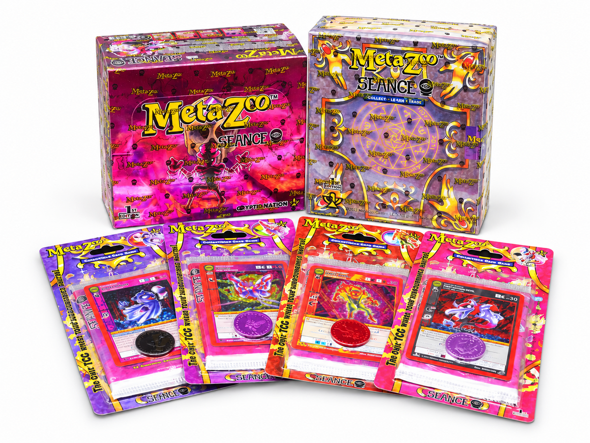 MetaZoo Seance sealed bundle with booster box, spellbook, and four blister packs